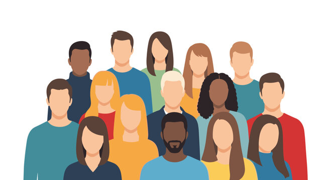 a diverse group of people standing together in solidarity and unity