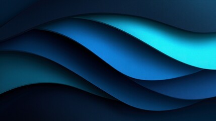Abstract Blue Wave Pattern with Dark Background Modern Digital Design