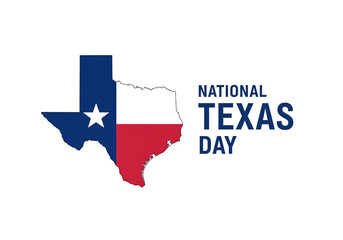Fototapeta premium Celebrate National Texas Day with iconic Lone Star State flag map graphic