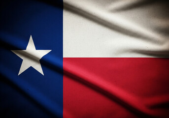 Proudly waving Texas flag fabric texture, a symbol of Lone Star State pride and heritage