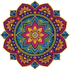 Mandala vibrant design asain