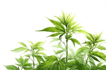 Fototapeta premium Close-up of young cannabis plants