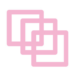 Fototapeta premium Minimalist Outline Overlapping Square Shape Abstract Frame Background Decoration