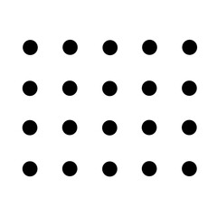 Simple Black Circle Dot Arrangement Seamless Pattern Repetitive Shape Illustration