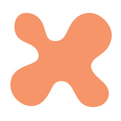 Simple Organic Blob Fluid Shape in Light Orange Color Graphic