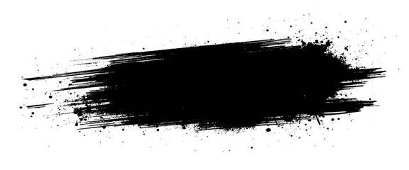 Naklejka premium Vector grunge brush stroke with ink drops background
