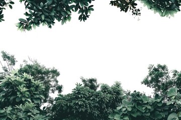Lush green foliage framing sky