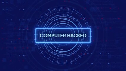Computer hacked cyber attack on digital futuristic interface system - Powered by Adobe