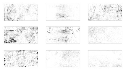 Fototapeta premium Abstract black grunge frames collection. 