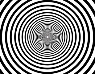 Black and white concentric circles optical illusion