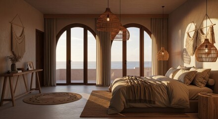 luxury hotel room wit sea view