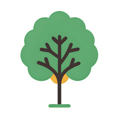 Green Tree Icon Vector, Nature Symbol, Eco Design, Environmental Graphic, Minimal Illustration