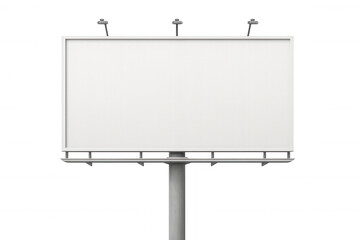 Obraz premium Empty billboard providing advertising space with spotlights, isolated on a transparent background, ready for your message or design