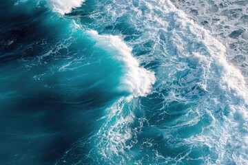 Powerful ocean waves