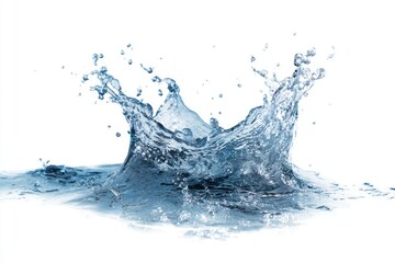 Water splash on white background