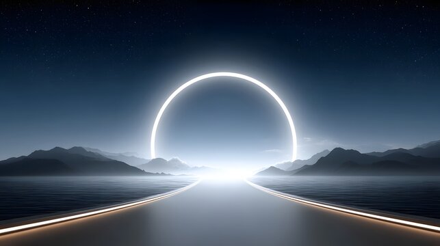 Futuristic portal to space and beyond