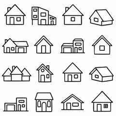 A collection of icons of hous...