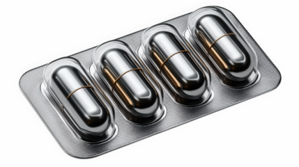 Amber glass dropper bottle with silver lid and white label for essential oils or skincare products