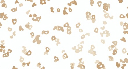 A pattern of light brown and tan organic shapes on a white background