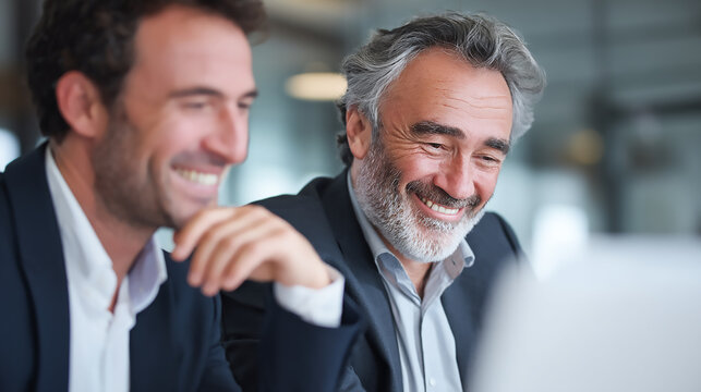 Celebrating business success with an expression of pure joy and happiness