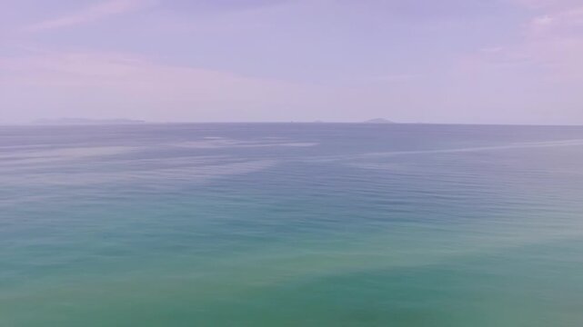 Green sea drone view at Besut beach in Terengganu