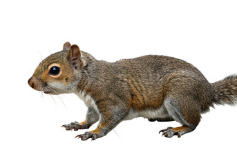 Obraz premium Grey squirrel isolated on transparent background