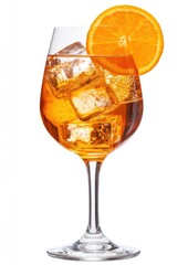 Aperol spritz cocktail orange glass beverage.