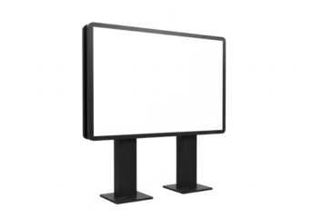 Blank billboard isolated on transparent background