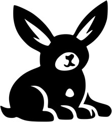 Obraz premium Black dog icon illustration white background