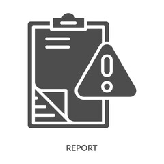 Report Icon Line Style. Design Vector Illustration