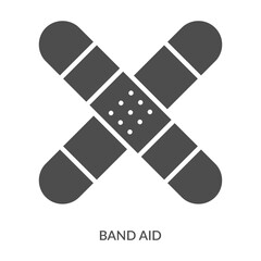 Band Aid Icon Line Style. Design Vector Illustration