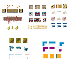 Business card template set with icons and vector design elements for business and infographic use