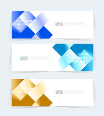 Naklejka premium Geometric banner design with Vector presentation template.
