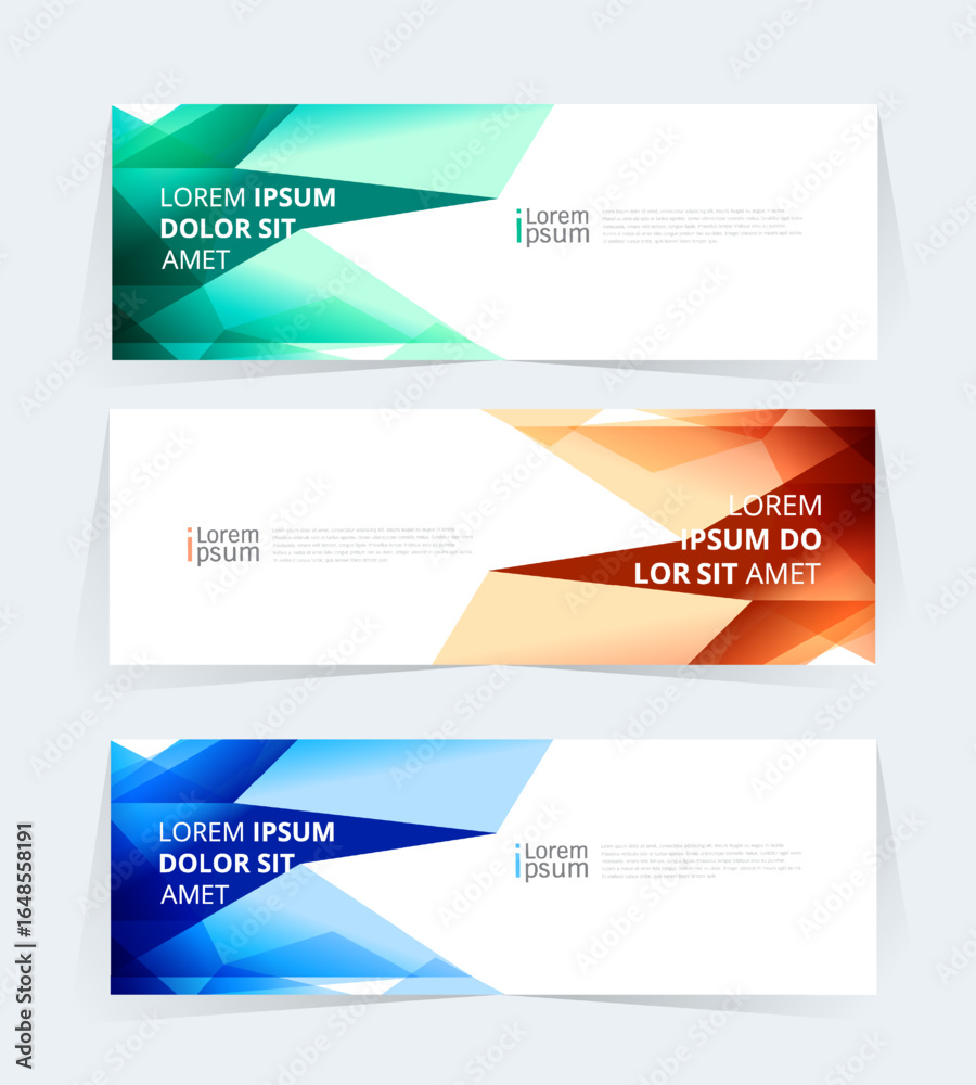 Canvas Prints geometric banner design with vector presentation template.