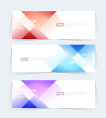 Geometric banner design with Vector presentation template.