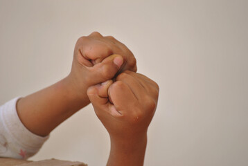 Anonymous Struggles: Overweight Man Hiding Behind a Cardboard Box
