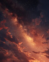 Sunset Milky Way clouds