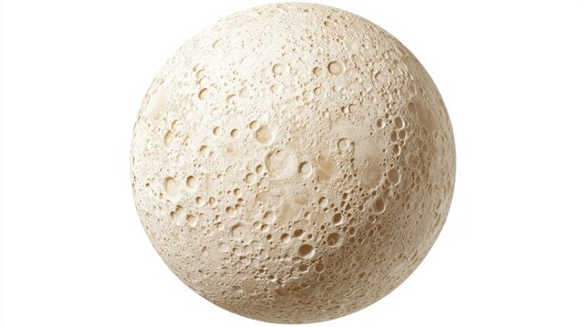 A detailed, textured representation of a lunar surface, showcasing craters and a spherical shape resembling the Moon.