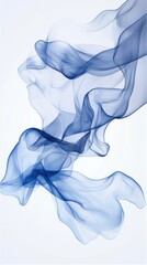 Obraz premium Translucent blue fabric flowing gracefully in abstract setting