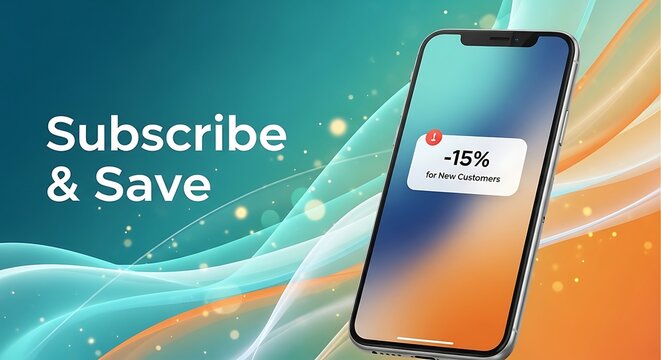 Mobile subscription deal display with attractive offer shown on phone screen