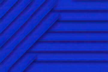 Obraz premium Deep blue, diagonal, layered lines create a textured, abstract background