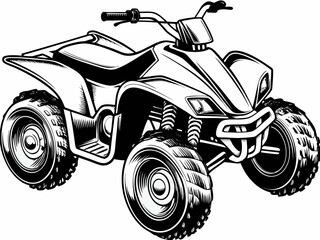 quad bike vector illustration: four wheeler atv drawing