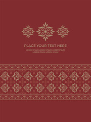 Elegant batik ornament with floral elements background