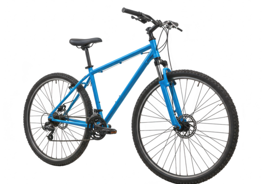 Blue mountain bicycle isolated on transparent background - Powered by Adobe