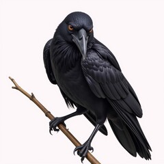 Fototapeta premium black vulture isolated on white background