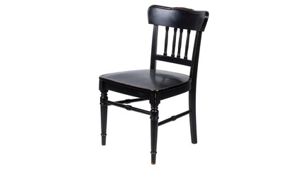 Black wooden dining chair