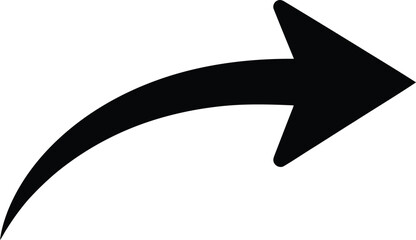 Arrow pointing to the right isolated on white background, a simple and minimal design element for navigation, direction, and user interface guidance