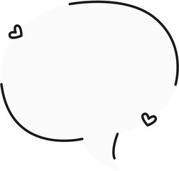 chat messages speech bubbles doodle cute style text clouds 