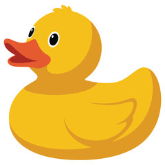 yellow duck isolated on white