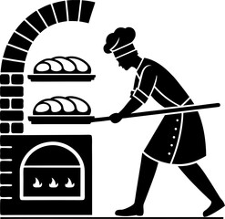 baker with bread